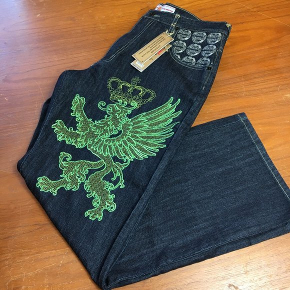 KANJIRareNWT Denim Premium Jeans Y2K VintageSz 34" x 32 "